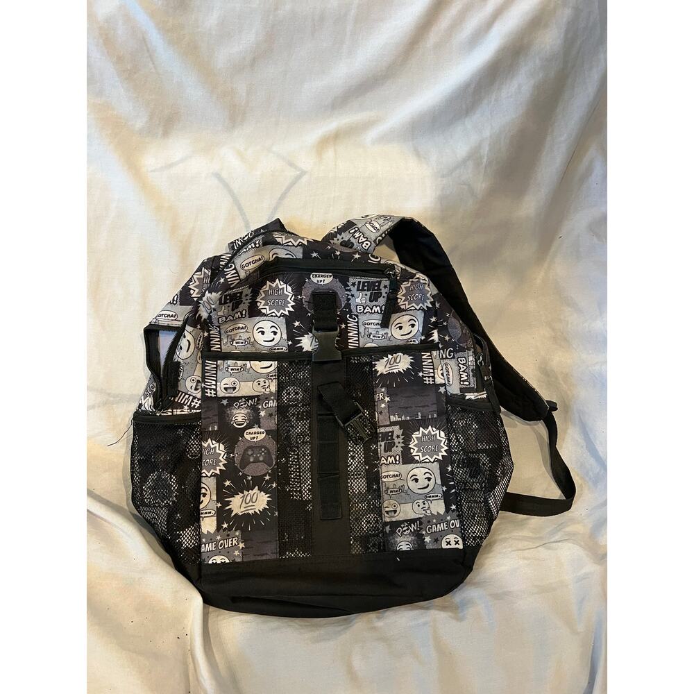 Black and White Gamer Quote Backpack